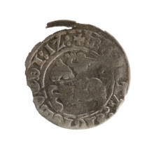 Lithuanian half-grosz, Sigismund I the Old (King of Poland; 1506–1548), Jagiellon dynasty. Obverse: