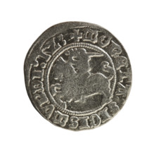 Lithuanian half-grosz, Sigismund I the Old (king of Poland; 1506–1548). R8 (rarity). Jagiellonians