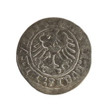Lithuanian half-grosz, Sigismund I the Old (King of Poland; 1506–1548), Jagiellon dynasty. Obverse: