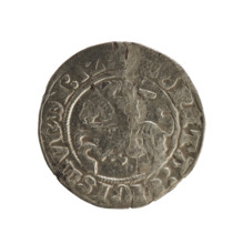 Lithuanian half-grosz, Sigismund I the Old (King of Poland; 1506–1548), Jagiellon dynasty. Obverse:
