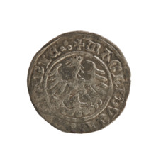 Lithuanian half-grosz, Sigismund I the Old (King of Poland; 1506–1548), Jagiellon dynasty. Obverse: