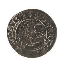 Lithuanian half-grosz, Sigismund I the Old (King of Poland; 1506–1548), Jagiellon dynasty. Obverse: