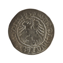 Lithuanian half-grosz, Sigismund I the Old (king of Poland; 1506–1548). R8 (rarity). Jagiellonians