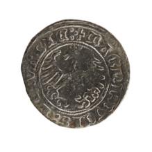Lithuanian half-grosz, Sigismund I the Old (King of Poland; 1506–1548), Jagiellon dynasty. Obverse: