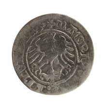 Lithuanian half-grosz, Sigismund I the Old (King of Poland; 1506–1548), Jagiellon dynasty. Obverse:
