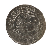 Lithuanian half-grosz, Sigismund I the Old (king of Poland; 1506–1548). R8 (rarity). Jagiellonians