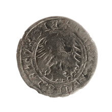 Lithuanian half-grosz, Sigismund I the Old (King of Poland; 1506–1548), Jagiellon dynasty. Obverse: