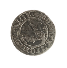 Lithuanian half-grosz, Sigismund I the Old (King of Poland; 1506–1548), Jagiellon dynasty; obverse: