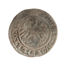 Lithuanian half-grosz, Sigismund I the Old (King of Poland; 1506–1548), Jagiellon dynasty. Obverse: