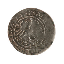 Lithuanian half-grosz, Sigismund I the Old (King of Poland; 1506–1548), Jagiellon dynasty. Obverse: