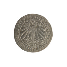 Prussian grosz, Sigismund I the Old (King of Poland; 1506–1548). Silver coin (grosz), 1534, Torun,