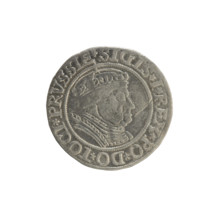 Prussian grosz, Sigismund I the Old (King of Poland; 1506–1548). Silver coin (grosz), 1534, Torun,