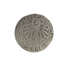 Prussian grosz, Sigismund I the Old (King of Poland; 1506–1548), Polish coin, Jagiellonian dynasty;