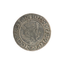 Prussian grosz, Sigismund I the Old (King of Poland; r. 1506–1548); Polish coin, Jagiellonian