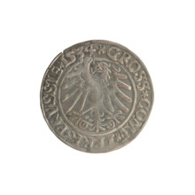 Prussian grosz, Sigismund I the Old (King of Poland; 1506–1548). Polish coin (Jagiellonian dynasty)