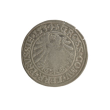 Prussian grosz, Sigismund I the Old (King of Poland; 1506–1548); Polish coin, Jagiellonian dynasty.