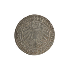 Prussian grosz, Sigismund I the Old (King of Poland; 1506–1548). Silver coin (grosz), 1534, Torun,