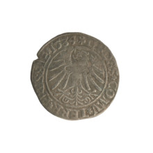 Prussian grosz, Sigismund I the Old (King of Poland; 1506–1548). Obverse: Crowned male bust in