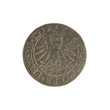 Prussian grosz, Sigismund I the Old (King of Poland; 1506–1548). Polish coin (Jagiellon dynasty).