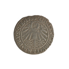 Prussian grosz, Sigismund I the Old (King of Poland; 1506–1548); Polish coin, Jagiellonian dynasty.