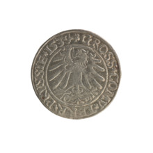 Prussian grosz, Sigismund I the Old (King of Poland; 1506–1548). Silver coin (grosz), 1534.