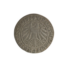 Prussian grosz, Sigismund I the Old (King of Poland; 1506–1548); Polish coin, Jagiellonian dynasty.