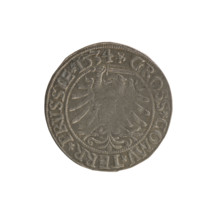Prussian grosz, Sigismund I the Old (King of Poland; 1506–1548). Silver coin (grosz), 1534, Torun,