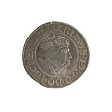 Prussian grosz, Sigismund I the Old (King of Poland; 1506–1548). Polish coin (Jagiellonian dynasty)