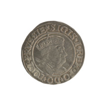 Prussian grosz, Sigismund I the Old (King of Poland; 1506–1548). Polish coin (Jagiellonian dynasty)