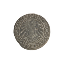 Prussian grosz, Sigismund I the Old (King of Poland; 1506–1548); Polish coin, Jagiellonian dynasty.