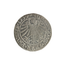 Prussian grosz, Sigismund I the Old (King of Poland; 1506–1548). Silver coin (grosz), 1534, Torun,