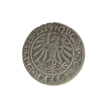 Prussian grosz, Sigismund I the Old (King of Poland; 1506–1548). Silver coin (grosz), 1534, Torun,