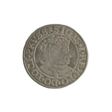 Prussian grosz, Sigismund I the Old (King of Poland; 1506–1548). Silver coin (grosz), 1534, Torun,