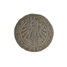 Prussian grosz, Sigismund I the Old (King of Poland; 1506–1548). Polish coin, Jagiellon dynasty.