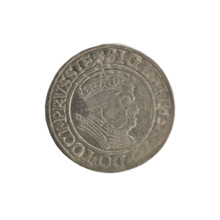 Prussian grosz, Sigismund I the Old (King of Poland; 1506–1548). Silver coin (grosz), 1534, Torun,