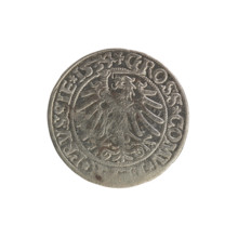 Prussian grosz, Sigismund I the Old (King of Poland; 1506–1548). Polish coin, Jagiellonian dynasty.