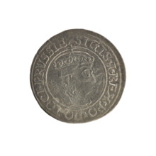 Prussian grosz, Sigismund I the Old (King of Poland; 1506–1548). Obverse: Crowned male bust in