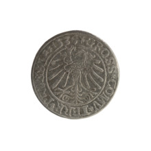 Prussian grosz, Sigismund I the Old (King of Poland; 1506–1548). Silver coin (grosz), 1534, Torun,