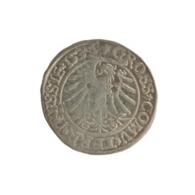 Prussian grosz, Sigismund I the Old (King of Poland; 1506–1548). Polish coin dated 1534, Torun.
