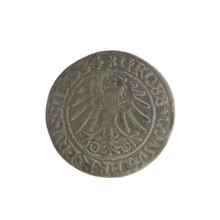 Prussian grosz, Sigismund I the Old (King of Poland; 1506–1548); Polish coin, Jagiellonian dynasty.