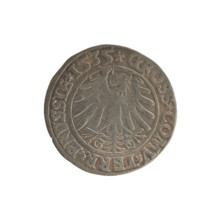 Prussian grosz, Sigismund I the Old (King of Poland; 1506–1548). Silver coin (grosz), 1535, Torun,