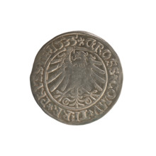 Prussian grosz, Sigismund I the Old (King of Poland; 1506–1548). Obverse: Crowned male bust in