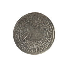 Prussian grosz, Sigismund I the Old (King of Poland; 1506–1548). Obverse: Crowned royal bust in