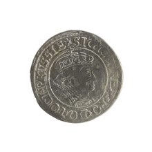 Prussian grosz, Sigismund I the Old (King of Poland; 1506–1548). Silver coin (grosz), 1535, struck