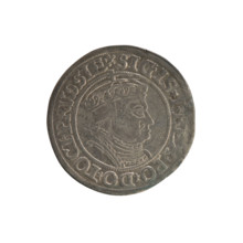 Prussian grosz, Sigismund I the Old (King of Poland; 1506–1548). Polish coin (Jagiellon dynasty).