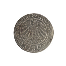 Prussian grosz, Sigismund I the Old (King of Poland; 1506–1548). Obverse: Crowned male bust in
