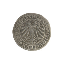 Prussian grosz, Sigismund I the Old (King of Poland; 1506–1548). Polish coin, Jagiellonian dynasty.