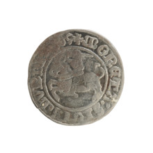 Lithuanian half-grosz, Sigismund I the Old (king of Poland; 1506–1548). R8 (rarity). Polish coin