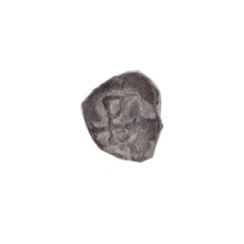 Fragment of a double-sided Drohiczyn seal. On one side, a cross with one arm ending in a triangle