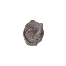 Fragment of a double-sided Drohiczyn seal. On one side, a cross with one arm ending in a triangle
